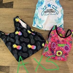 Colorful Graphic gymnastics leotards. Adult XS